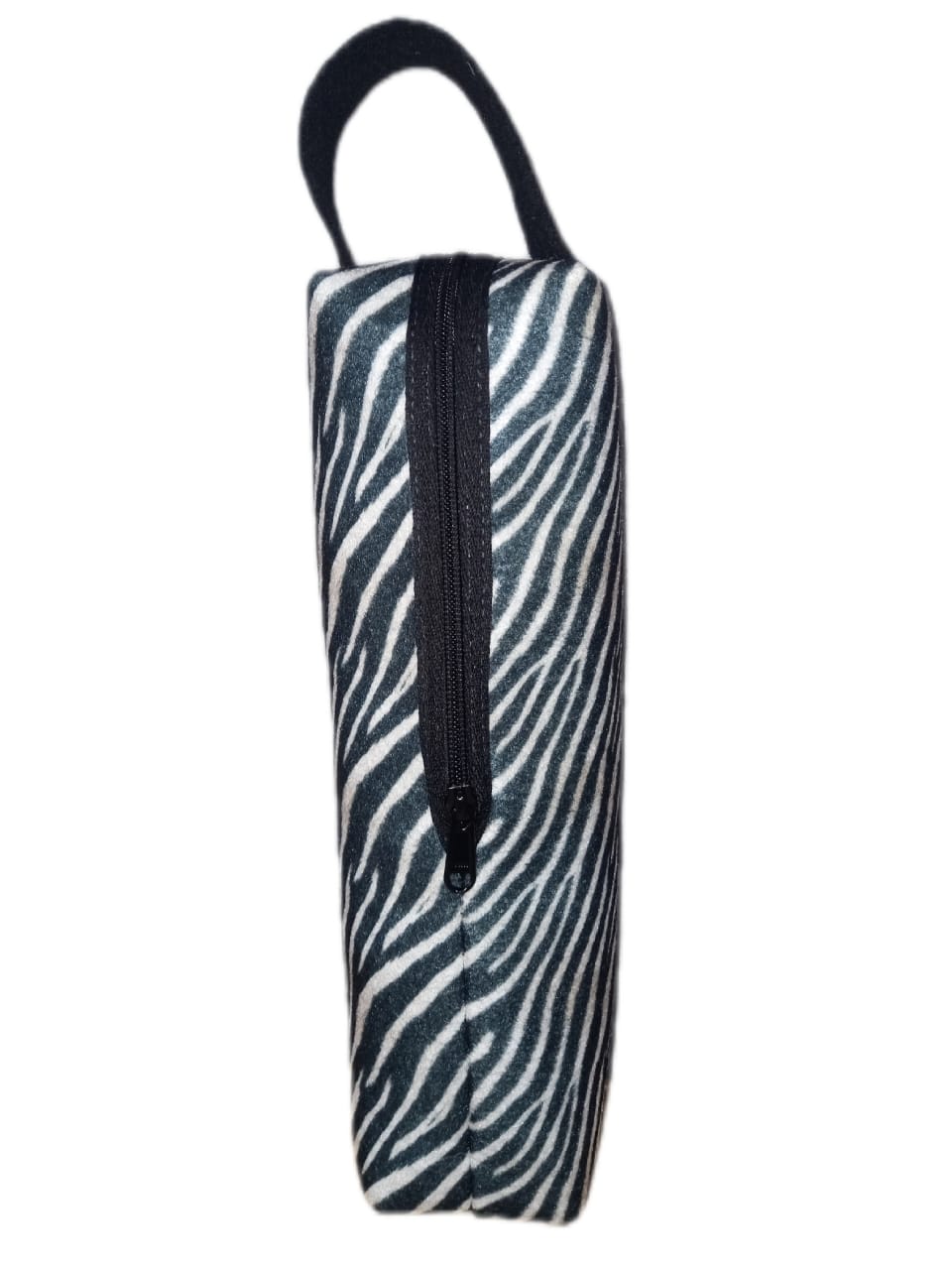 Zebra Print Eco-Felt Champagne Bag